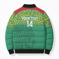 Custom Guyana Football Bomber Puffer Jacket Go Golden Jaguars Green Version - Wonder Print Shop