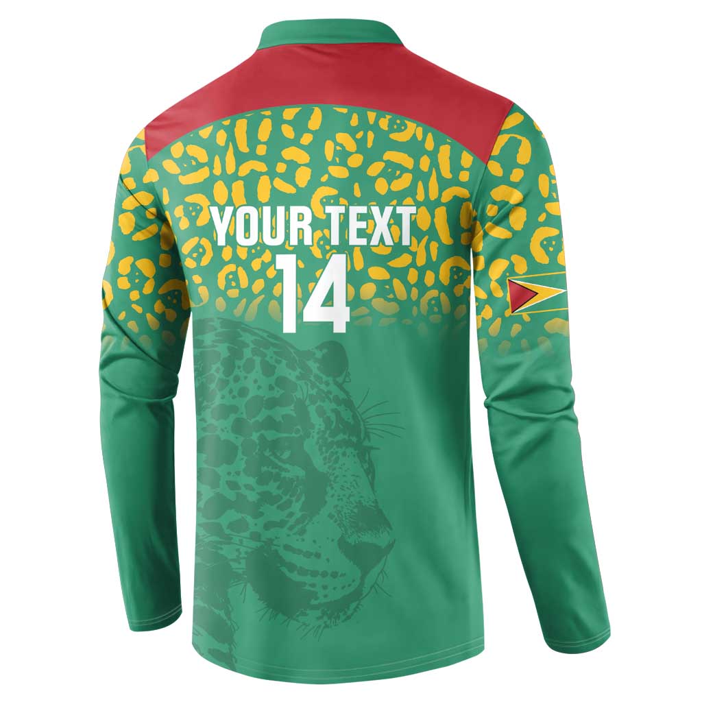 Custom Guyana Football Button Sweatshirt Go Golden Jaguars Green Version - Wonder Print Shop