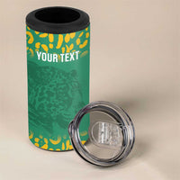 Custom Guyana Football 4 in 1 Can Cooler Tumbler Go Golden Jaguars Green Version - Wonder Print Shop