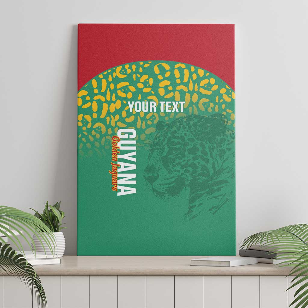 Custom Guyana Football Canvas Wall Art Go Golden Jaguars Green Version - Wonder Print Shop