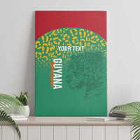 Custom Guyana Football Canvas Wall Art Go Golden Jaguars Green Version - Wonder Print Shop