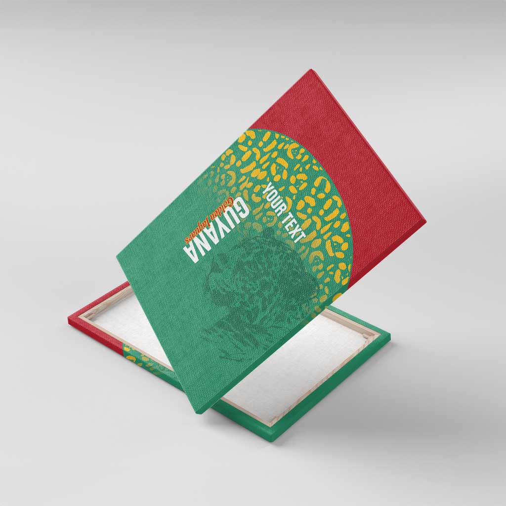 Custom Guyana Football Canvas Wall Art Go Golden Jaguars Green Version - Wonder Print Shop