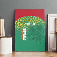 Custom Guyana Football Canvas Wall Art Go Golden Jaguars Green Version - Wonder Print Shop