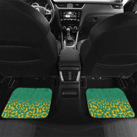Custom Guyana Football Car Mats Go Golden Jaguars Green Version - Wonder Print Shop