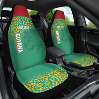 Custom Guyana Football Car Seat Cover Go Golden Jaguars Green Version - Wonder Print Shop