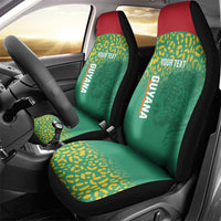 Custom Guyana Football Car Seat Cover Go Golden Jaguars Green Version - Wonder Print Shop