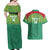 Custom Guyana Football Couples Matching Off Shoulder Maxi Dress and Hawaiian Shirt Go Golden Jaguars Green Version - Wonder Print Shop
