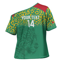 Custom Guyana Football Cross Shoulder Shirt Go Golden Jaguars Green Version - Wonder Print Shop