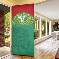 Custom Guyana Football Door Cover Go Golden Jaguars Green Version - Wonder Print Shop