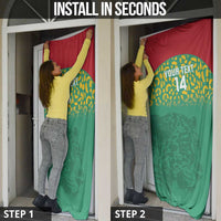 Custom Guyana Football Door Cover Go Golden Jaguars Green Version - Wonder Print Shop