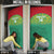 Custom Guyana Football Door Cover Go Golden Jaguars Green Version - Wonder Print Shop