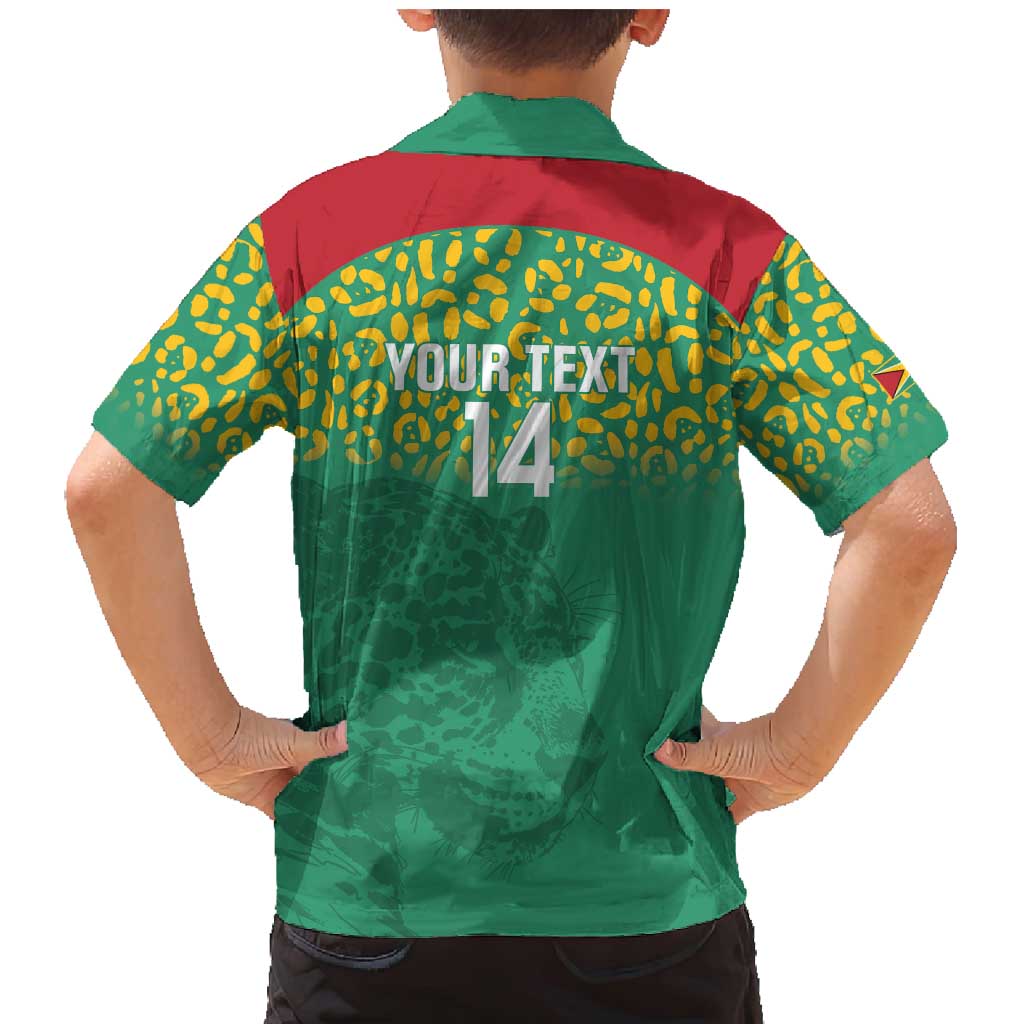 Custom Guyana Football Family Matching Mermaid Dress and Hawaiian Shirt Go Golden Jaguars Green Version - Wonder Print Shop