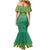 Custom Guyana Football Family Matching Mermaid Dress and Hawaiian Shirt Go Golden Jaguars Green Version - Wonder Print Shop