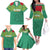 Custom Guyana Football Family Matching Off The Shoulder Long Sleeve Dress and Hawaiian Shirt Go Golden Jaguars Green Version - Wonder Print Shop