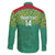 Custom Guyana Football Family Matching Off The Shoulder Long Sleeve Dress and Hawaiian Shirt Go Golden Jaguars Green Version - Wonder Print Shop