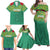 Custom Guyana Football Family Matching Off Shoulder Maxi Dress and Hawaiian Shirt Go Golden Jaguars Green Version - Wonder Print Shop