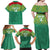Custom Guyana Football Family Matching Off Shoulder Maxi Dress and Hawaiian Shirt Go Golden Jaguars Green Version - Wonder Print Shop