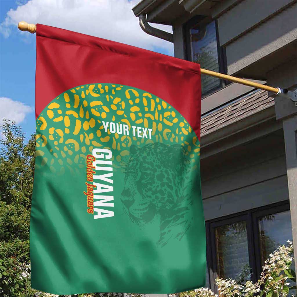 Custom Guyana Football Garden Flag Go Golden Jaguars Green Version - Wonder Print Shop