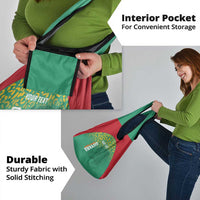Custom Guyana Football Grocery Bag Go Golden Jaguars Green Version - Wonder Print Shop