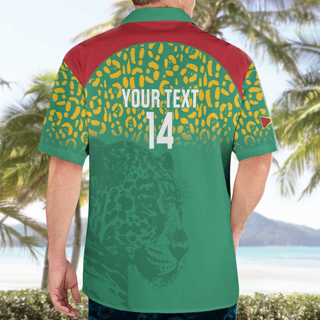 Custom Guyana Football Hawaiian Shirt Go Golden Jaguars Green Version - Wonder Print Shop