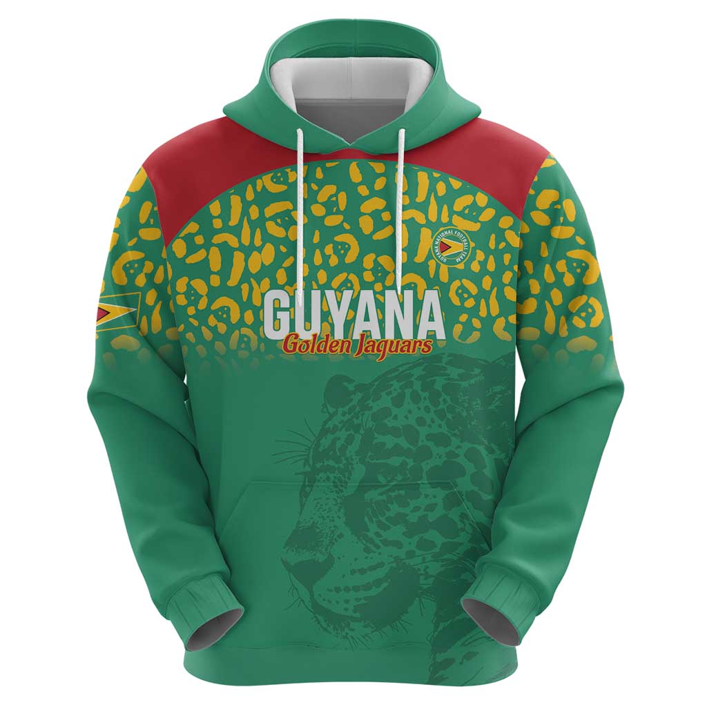 Custom Guyana Football Hoodie Go Golden Jaguars Green Version - Wonder Print Shop