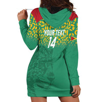 Custom Guyana Football Hoodie Dress Go Golden Jaguars Green Version - Wonder Print Shop