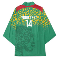 Custom Guyana Football Kimono Go Golden Jaguars Green Version - Wonder Print Shop