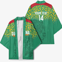 Custom Guyana Football Kimono Go Golden Jaguars Green Version - Wonder Print Shop