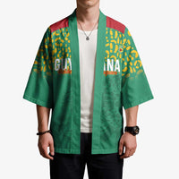 Custom Guyana Football Kimono Go Golden Jaguars Green Version - Wonder Print Shop