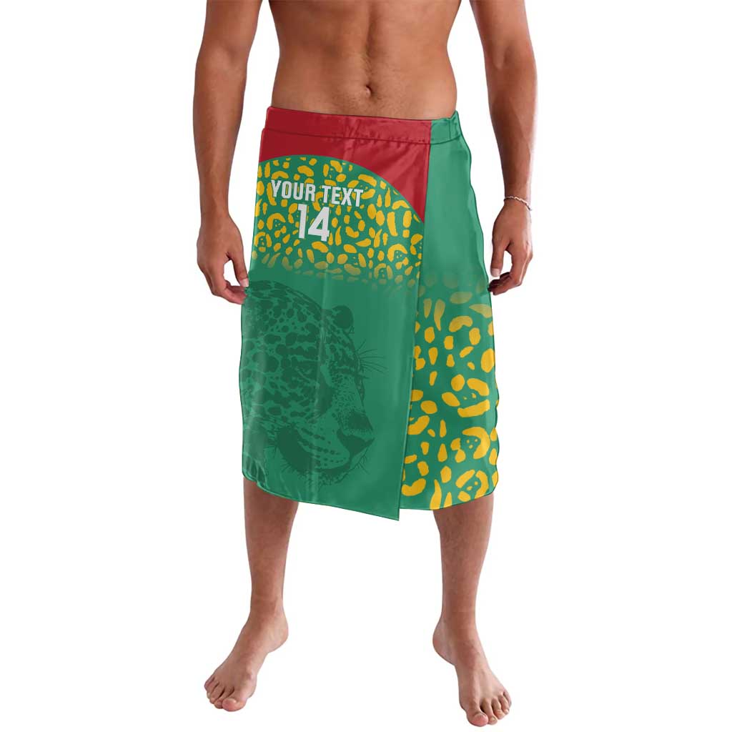 Custom Guyana Football Lavalava Go Golden Jaguars Green Version - Wonder Print Shop