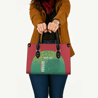 Custom Guyana Football Leather Bag Go Golden Jaguars Green Version - Wonder Print Shop