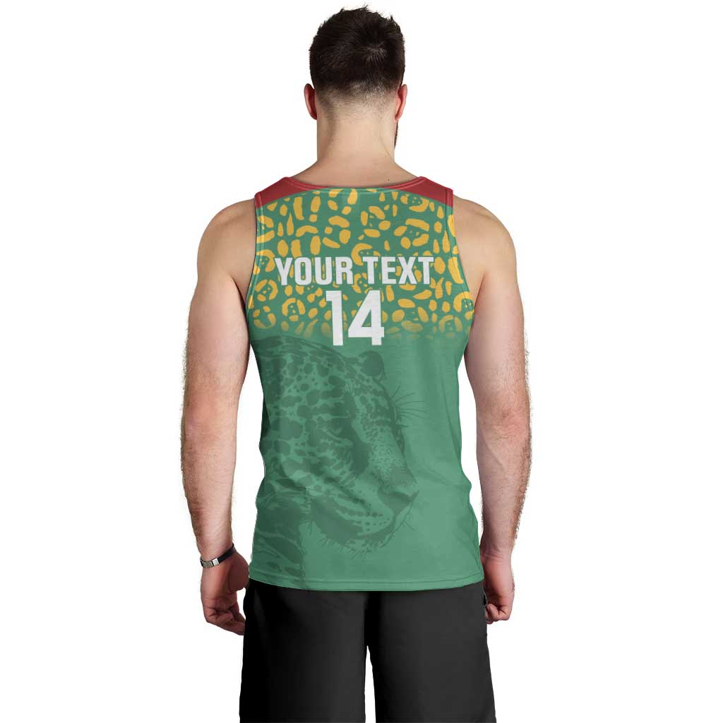 Custom Guyana Football Men Tank Top Go Golden Jaguars Green Version - Wonder Print Shop