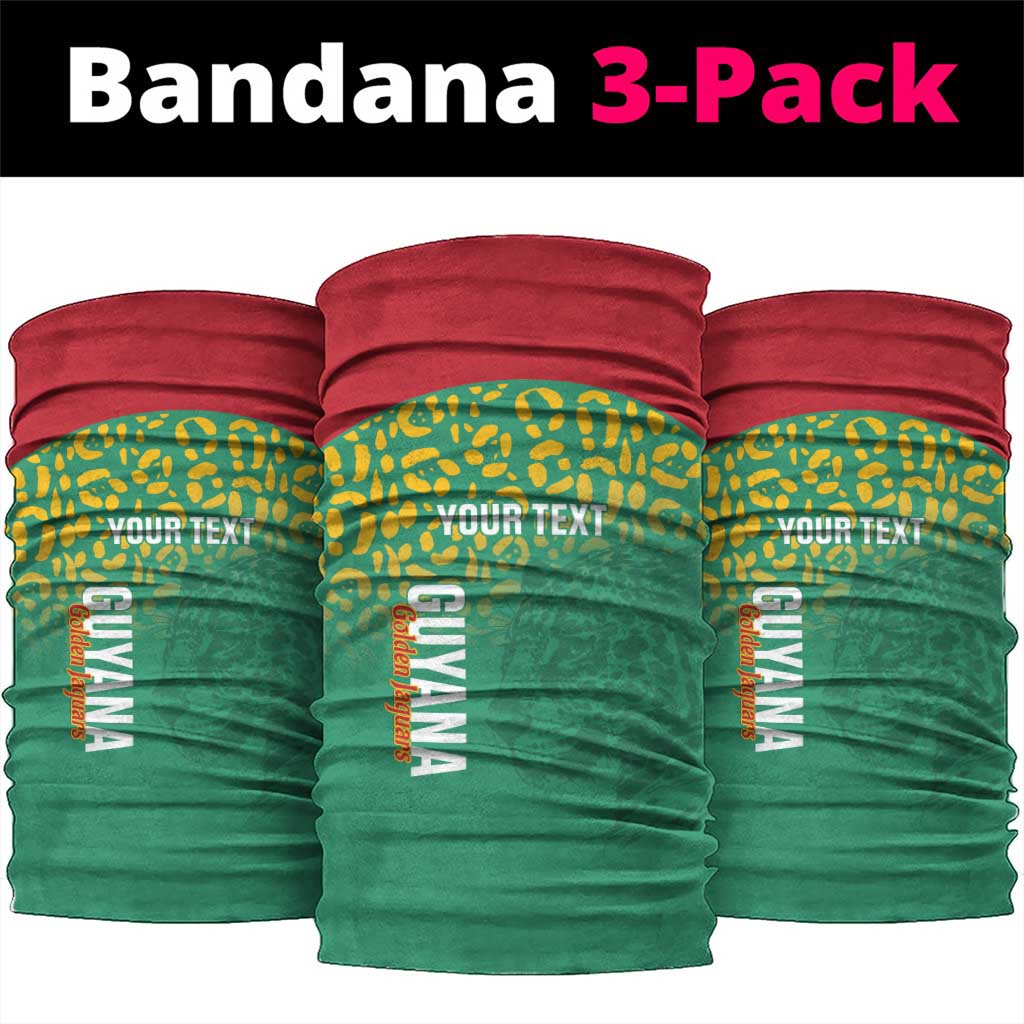 Custom Guyana Football Neck Gaiter Go Golden Jaguars Green Version - Wonder Print Shop