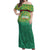 Custom Guyana Football Off Shoulder Maxi Dress Go Golden Jaguars Green Version - Wonder Print Shop