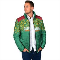 Custom Guyana Football Padded Jacket Go Golden Jaguars Green Version - Wonder Print Shop