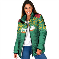 Custom Guyana Football Padded Jacket Go Golden Jaguars Green Version - Wonder Print Shop