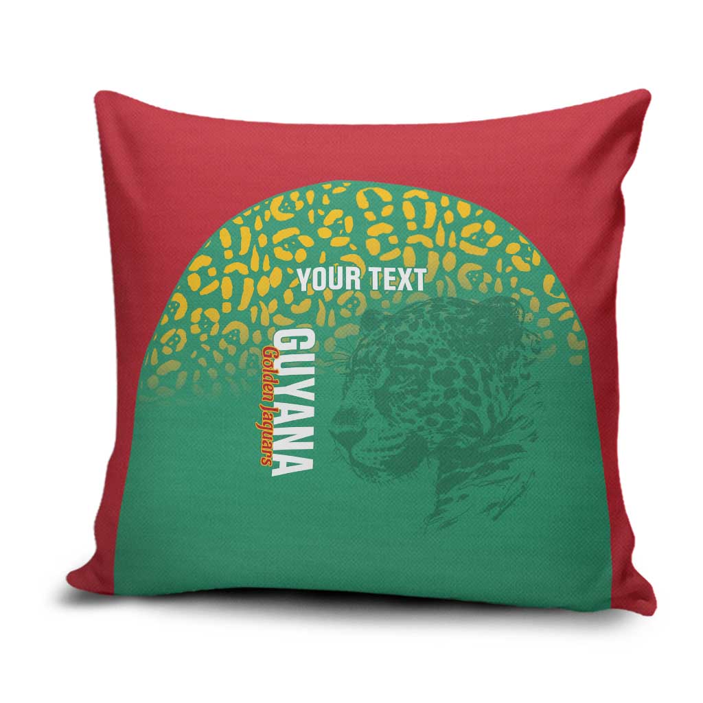 Custom Guyana Football Pillow Cover Go Golden Jaguars Green Version - Wonder Print Shop