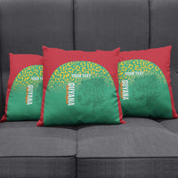 Custom Guyana Football Pillow Cover Go Golden Jaguars Green Version - Wonder Print Shop