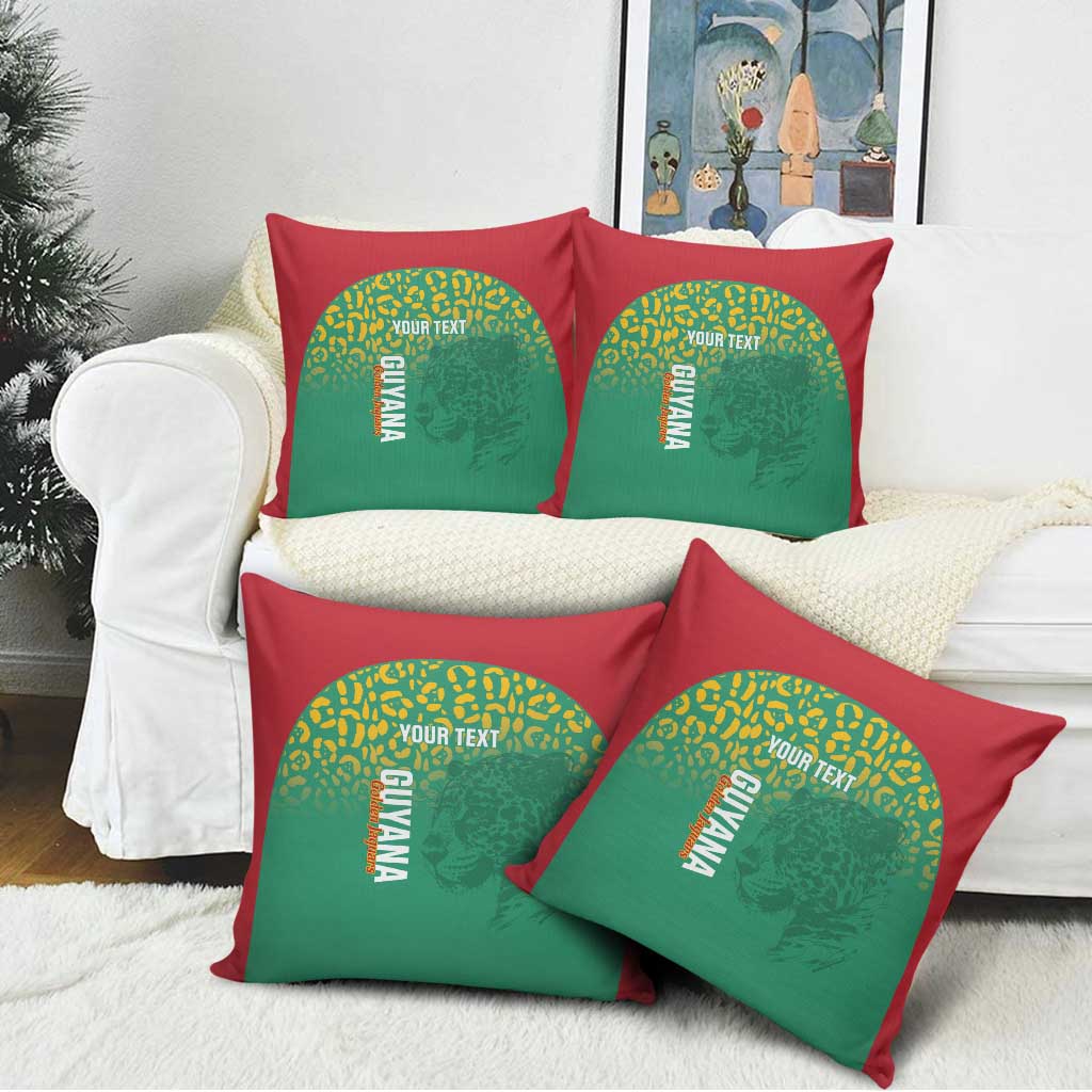 Custom Guyana Football Pillow Cover Go Golden Jaguars Green Version - Wonder Print Shop