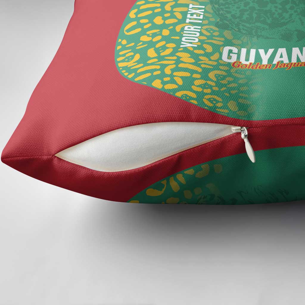 Custom Guyana Football Pillow Cover Go Golden Jaguars Green Version - Wonder Print Shop