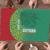 Custom Guyana Football Puzzle Go Golden Jaguars Green Version - Wonder Print Shop
