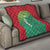 Custom Guyana Football Quilt Go Golden Jaguars Green Version - Wonder Print Shop