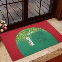 Custom Guyana Football Rubber Doormat Go Golden Jaguars Green Version - Wonder Print Shop