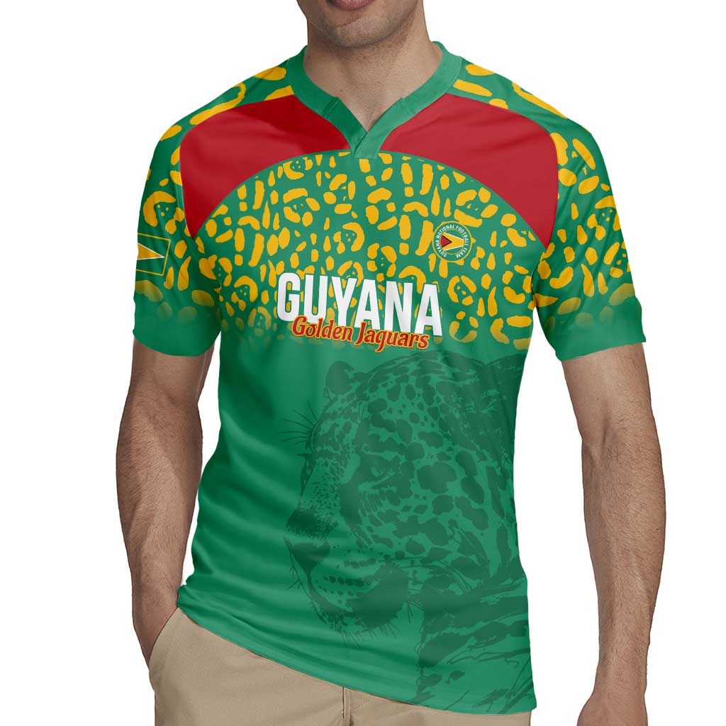 Custom Guyana Football Rugby Jersey Go Golden Jaguars Green Version - Wonder Print Shop