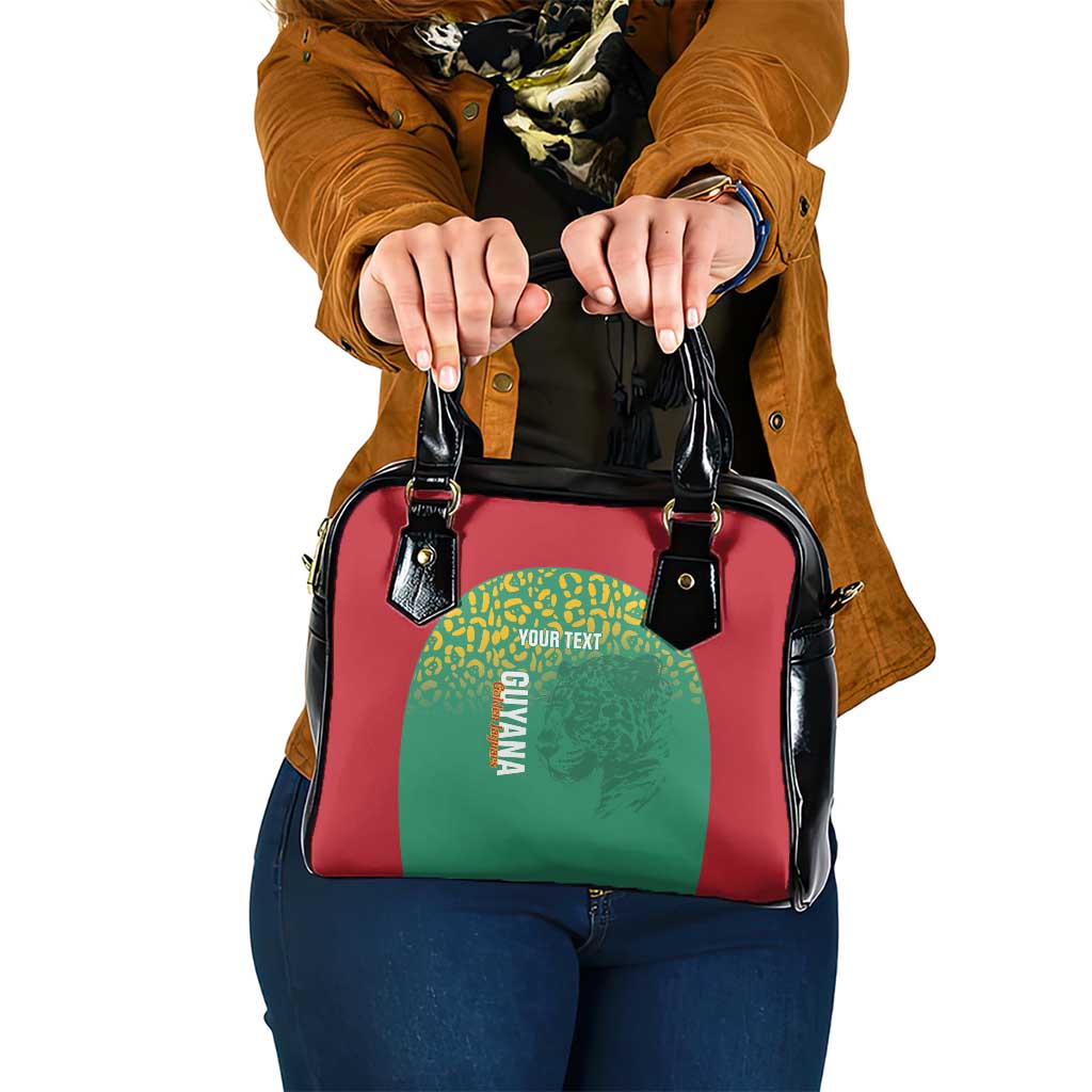 Custom Guyana Football Shoulder Handbag Go Golden Jaguars Green Version - Wonder Print Shop