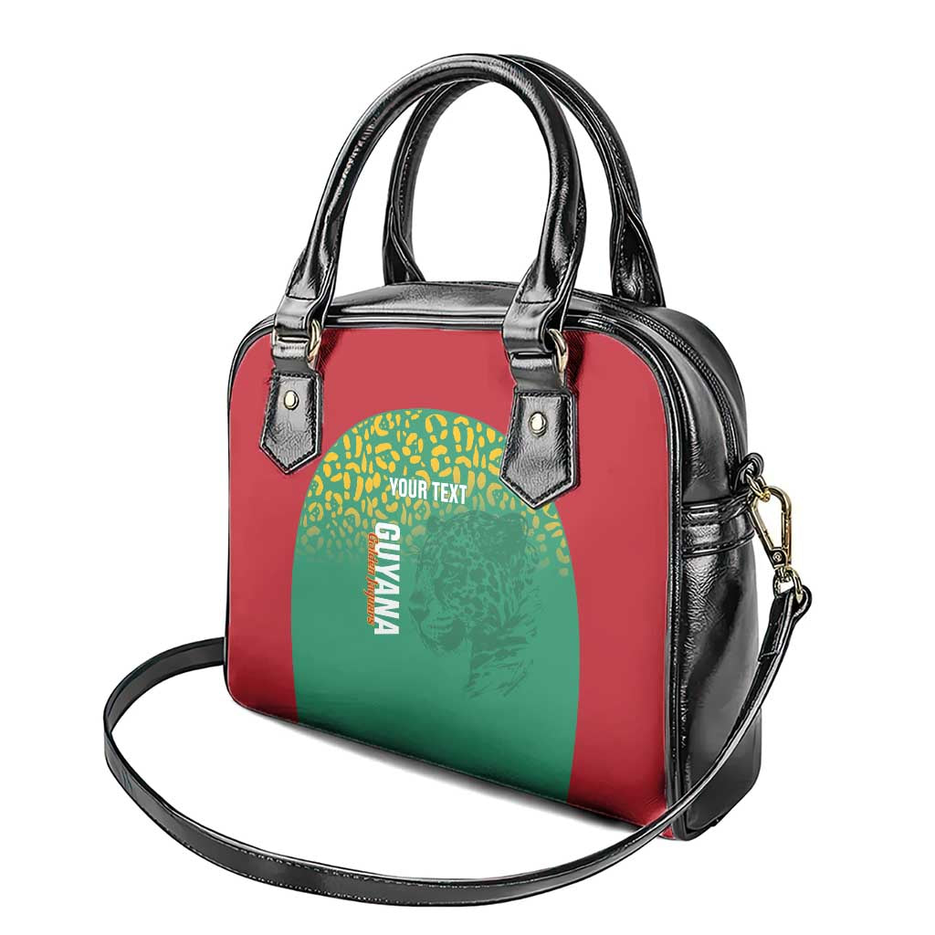 Custom Guyana Football Shoulder Handbag Go Golden Jaguars Green Version - Wonder Print Shop