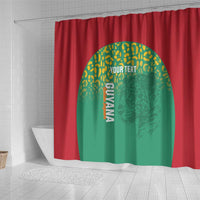 Custom Guyana Football Shower Curtain Go Golden Jaguars Green Version - Wonder Print Shop