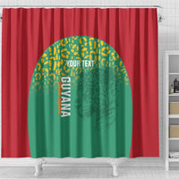 Custom Guyana Football Shower Curtain Go Golden Jaguars Green Version - Wonder Print Shop