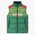 Custom Guyana Football Sleeveless Puffer Jacket Go Golden Jaguars Green Version - Wonder Print Shop
