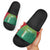 Custom Guyana Football Slide Sandals Go Golden Jaguars Green Version - Wonder Print Shop